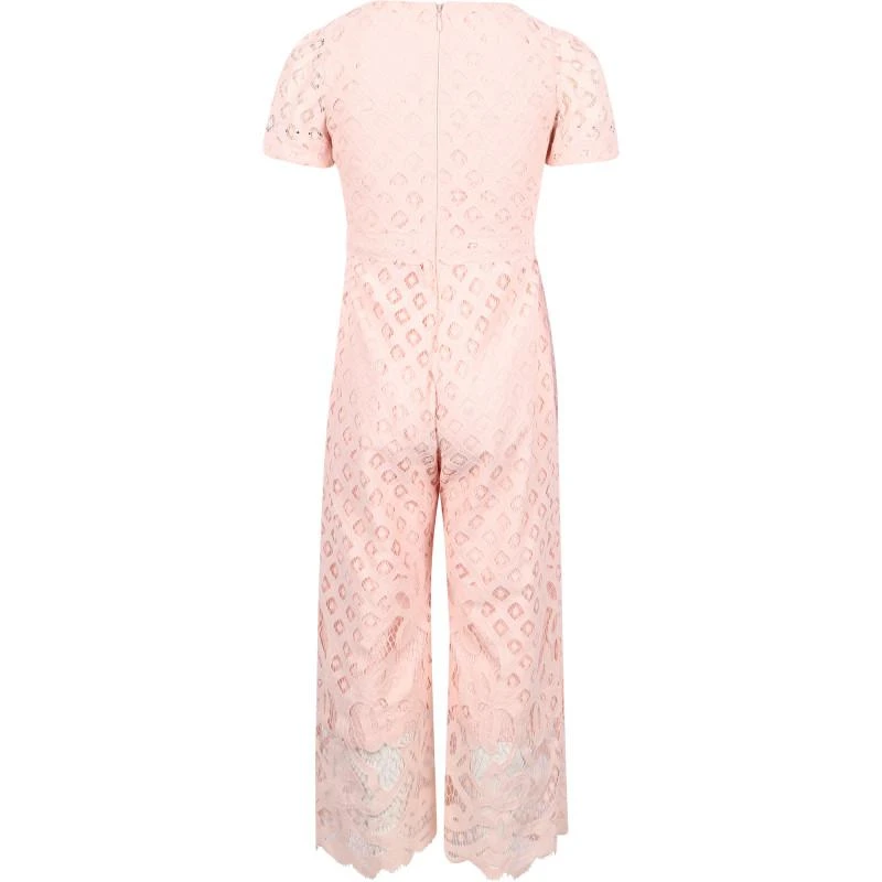 Abel & Lula Openwork long jumpsuit in pink 2