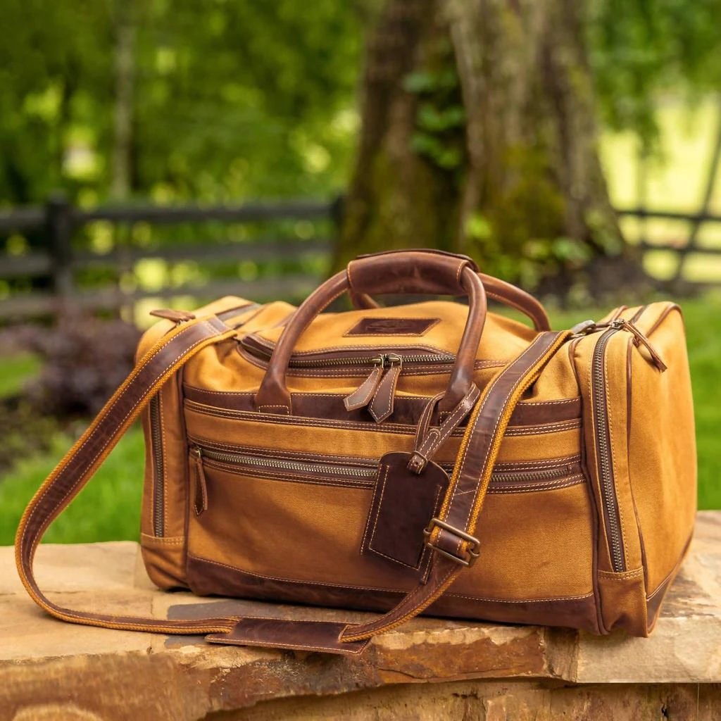 Madison Creek Outfitters Men's Canvas Duffle Bag In Brown 1