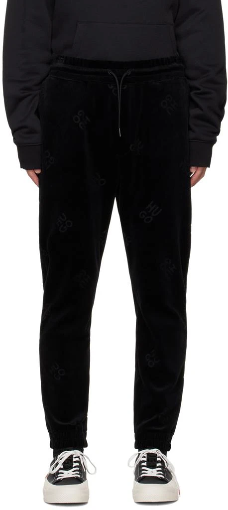 Hugo Black Embossed Sweatpants 1