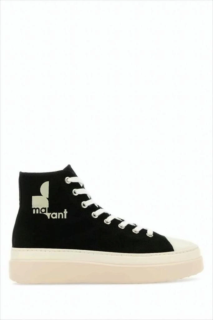 Isabel Marant High-Top Sneakers with Bold Logo and Creamy Sole