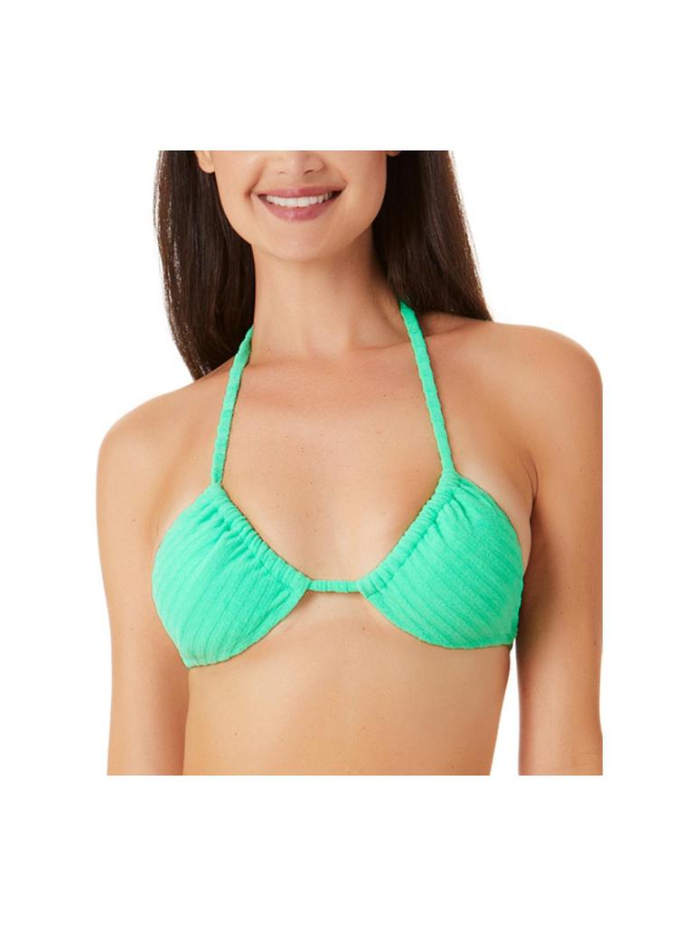 California Waves Juniors Womens Ribbed Terry Cloth Bikini Swim top