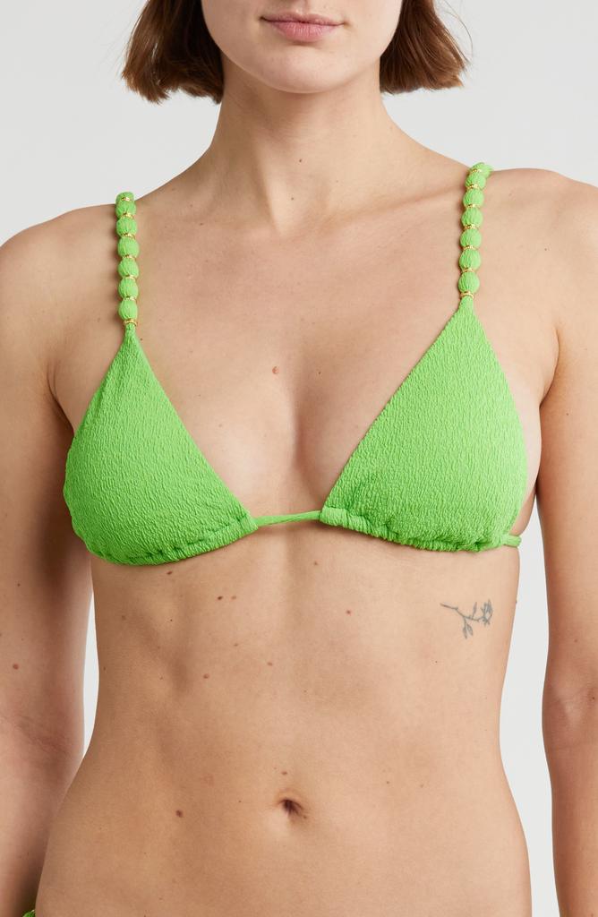 VIX PAULA HERMANNY Firenze Beaded Triangle Bikini Top