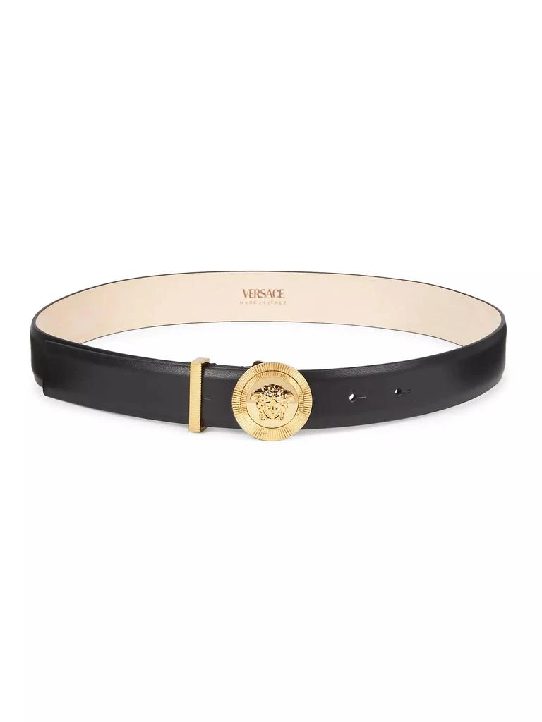 Medusa Medallion Leather Belt – On Sale Now with Up to 40% Off