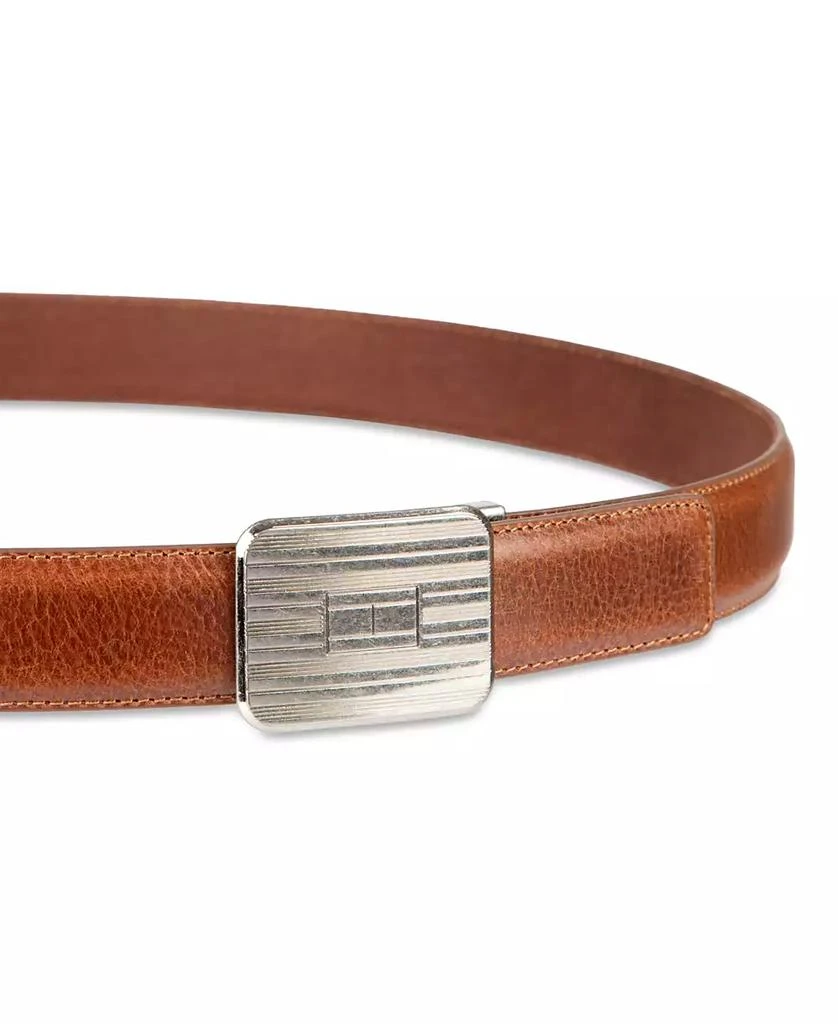 Tommy Hilfiger Men's Engine Turned Plaque Buckle Belt 3