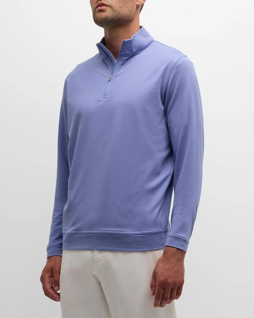 Peter Millar Men's Perth Crosshatch Quarter-Zip Performance Top 4