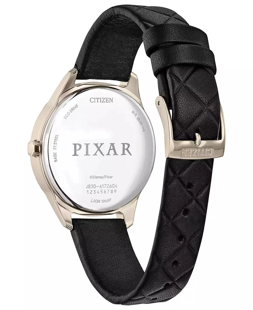 Citizen Eco-Drive Women's Pixar Ratatouille Black Quilted Leather Strap Watch 37mm 3