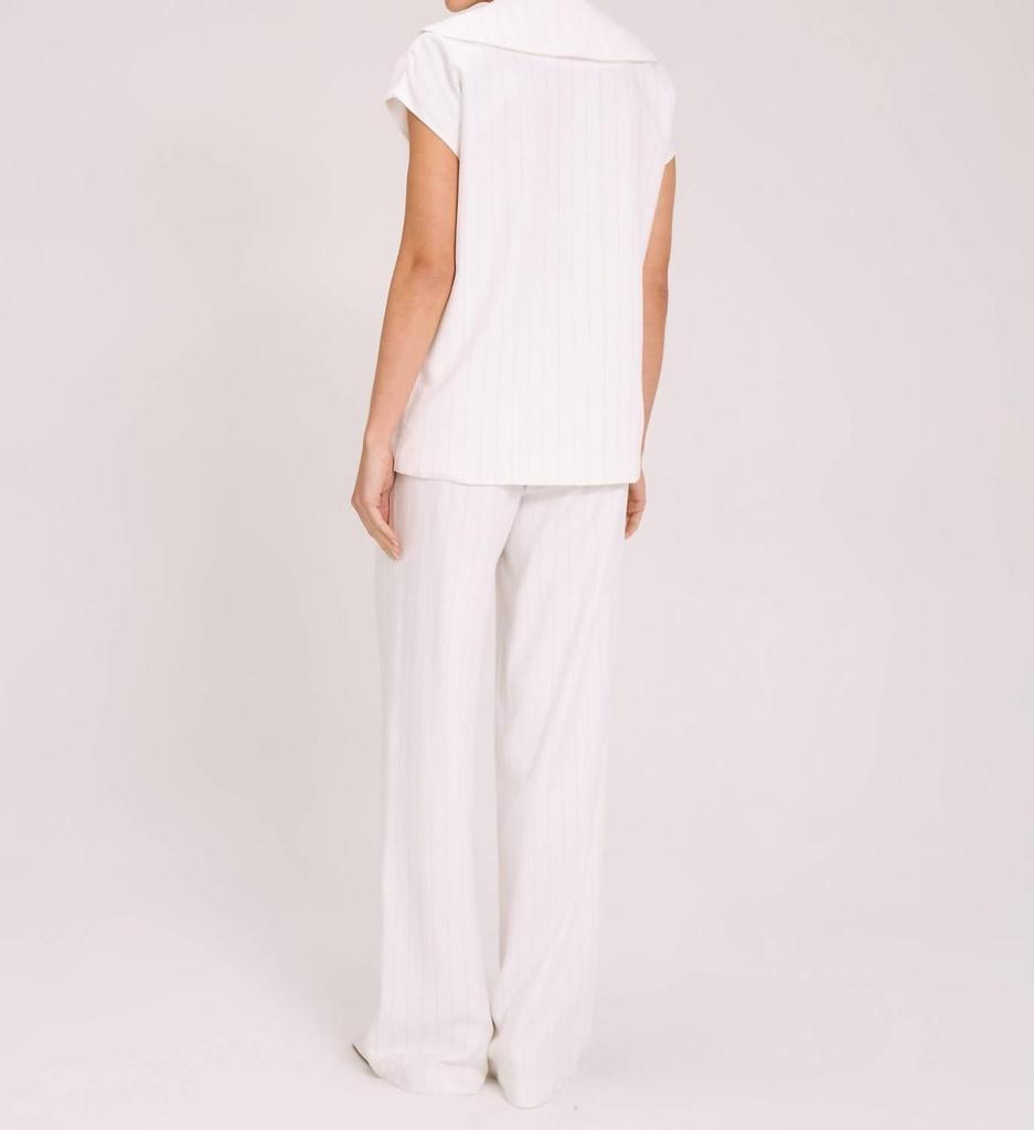 Unique Chic Unique Chic - Livia Lines Vest And Pants Set