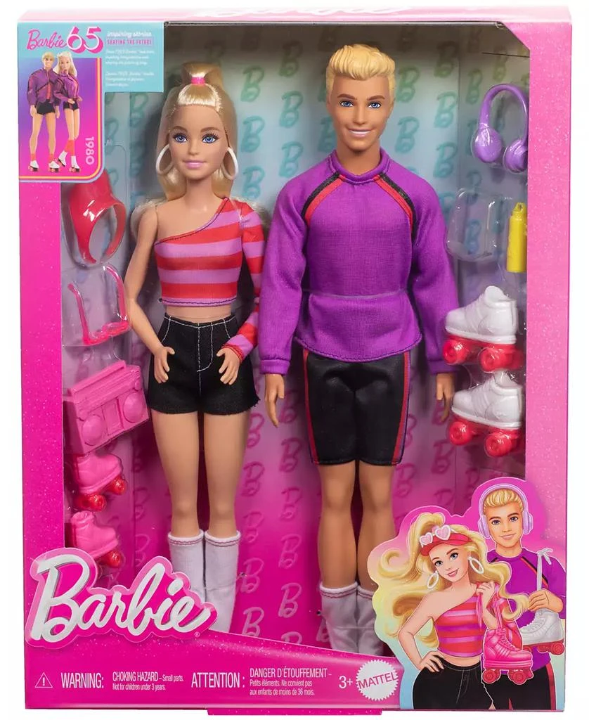 Barbie 65th Anniversary Fashionistas, 2 Dolls, 6 Accessories Set, Roller-Skating Theme 7