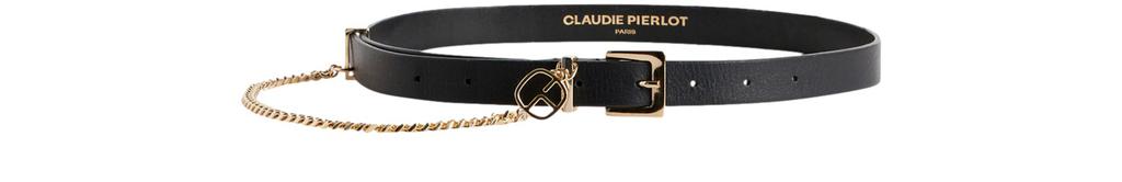 CLAUDIE PIERLOT Leather belt with chain