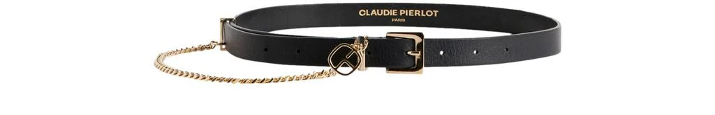 CLAUDIE PIERLOT Leather belt with chain 1