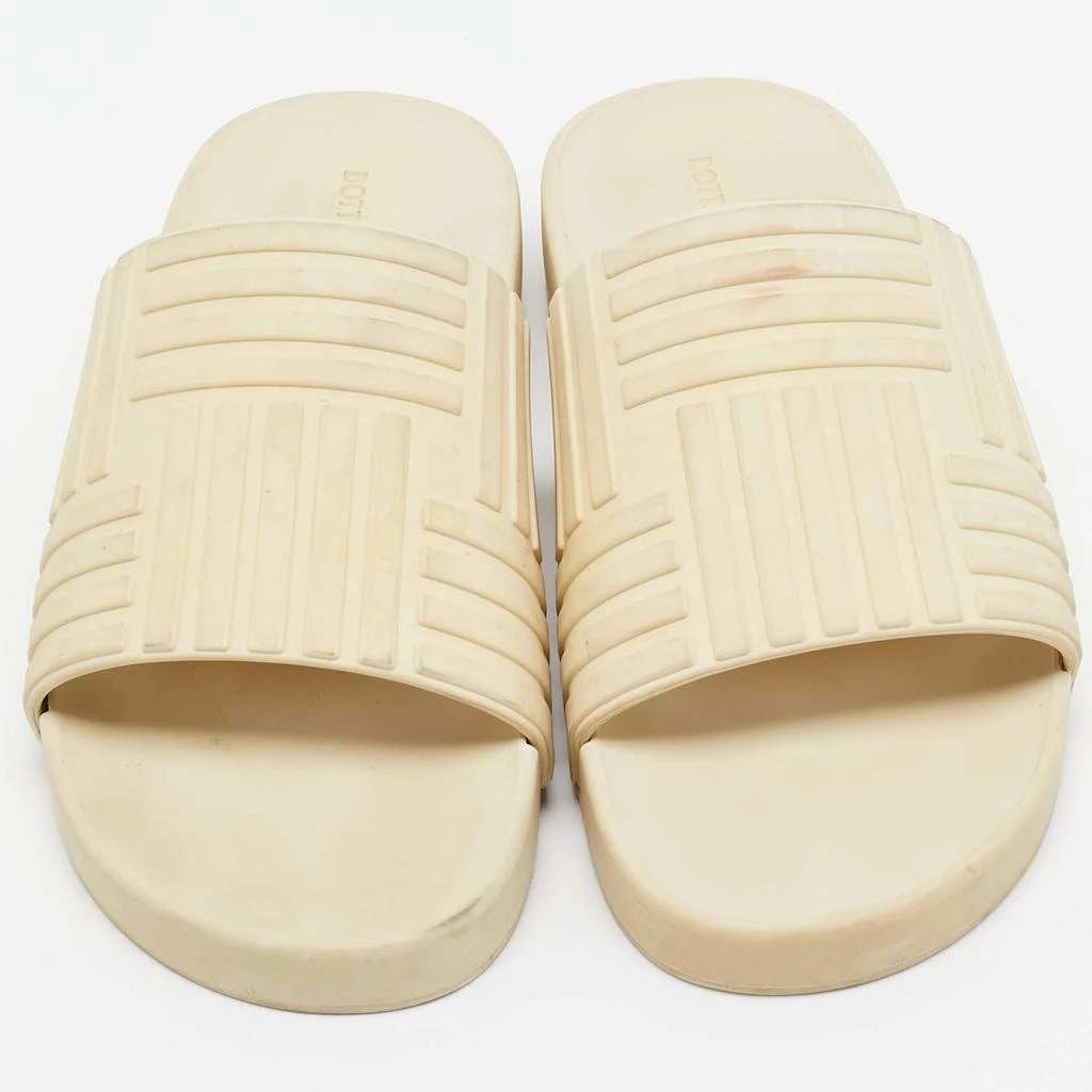 Bottega Veneta Bottega Veneta Cream Rubber Pool Slides Size 37 3