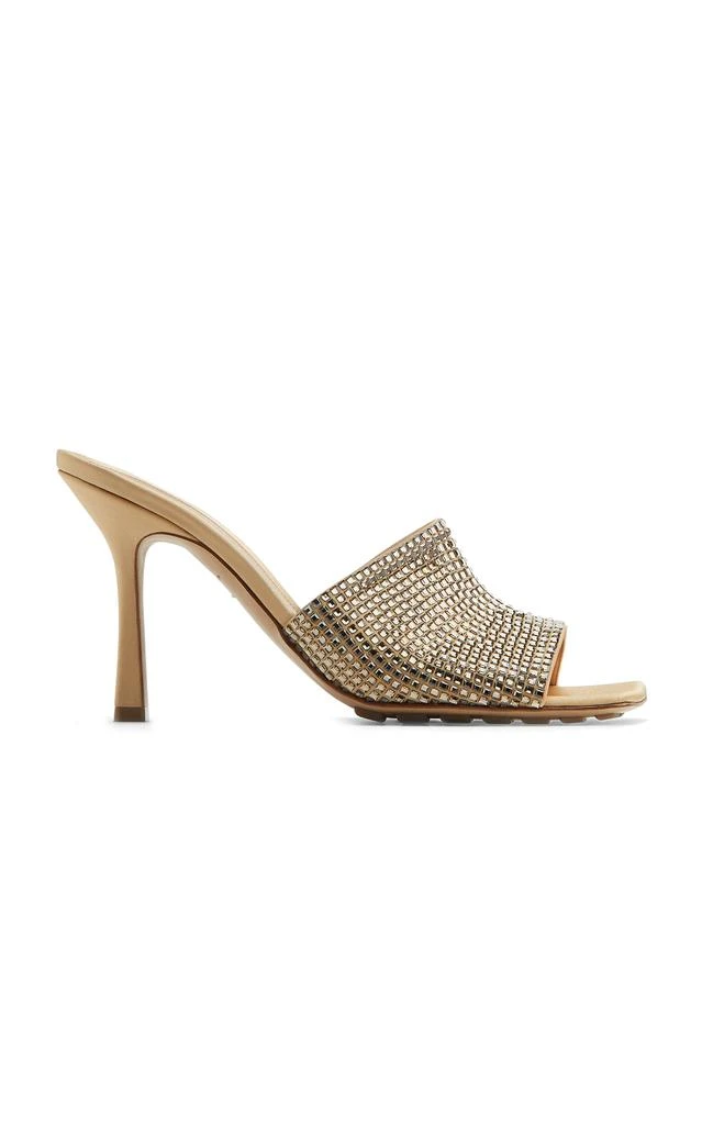 Bottega Veneta Bottega Veneta - Sparkle Slide Stretch Satin Sandals - Nude - IT 36 - Moda Operandi 1