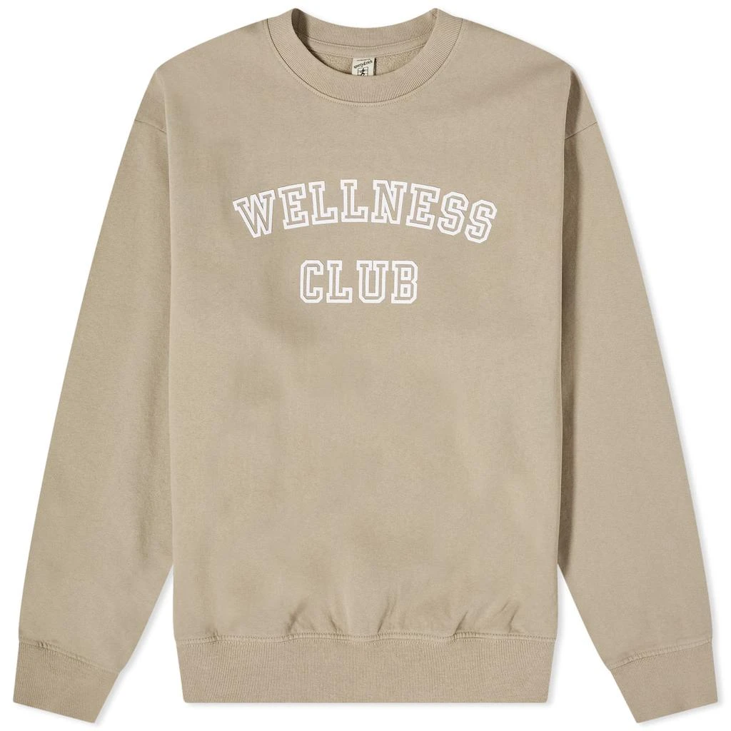 Sporty & Rich Sporty & Rich Wellness Club Flocked Crew Sweat 1