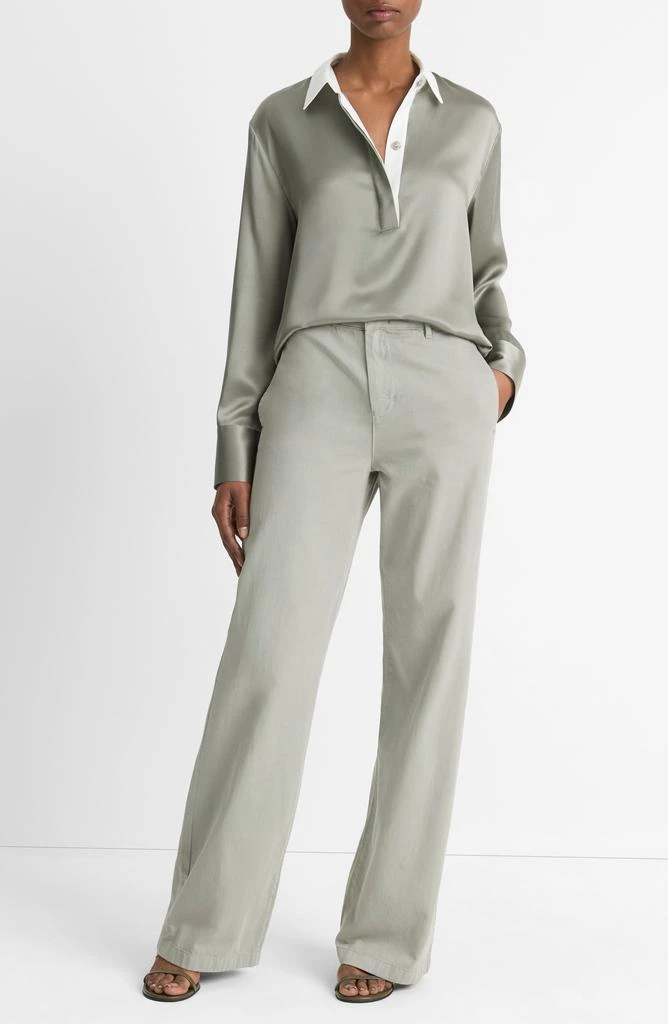 Vince Silk Satin Rugby Shirt 4