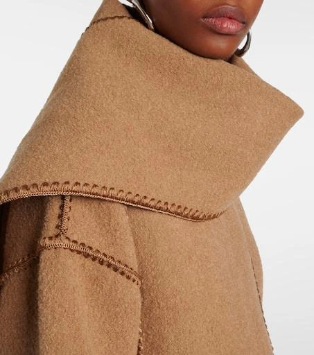 Totême Embroidered wool-blend scarf coat 4