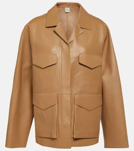 Totême Army oversized leather jacket 1
