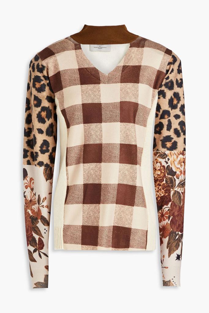Preen By Thornton Bregazzi Cutout printed knitted sweater