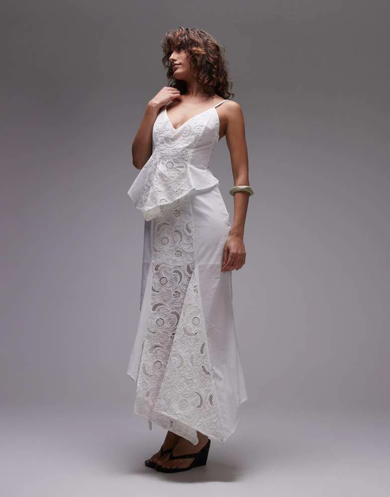 Laagam LAAGAM lea white midaxi dress in white lace 1