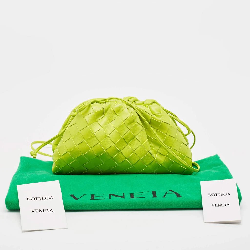 Bottega Veneta Bottega Veneta Neon Green Intrecciato Leather Mini Pouch Clutch 10