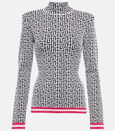 Balmain Monogram wool-blend sweater 1