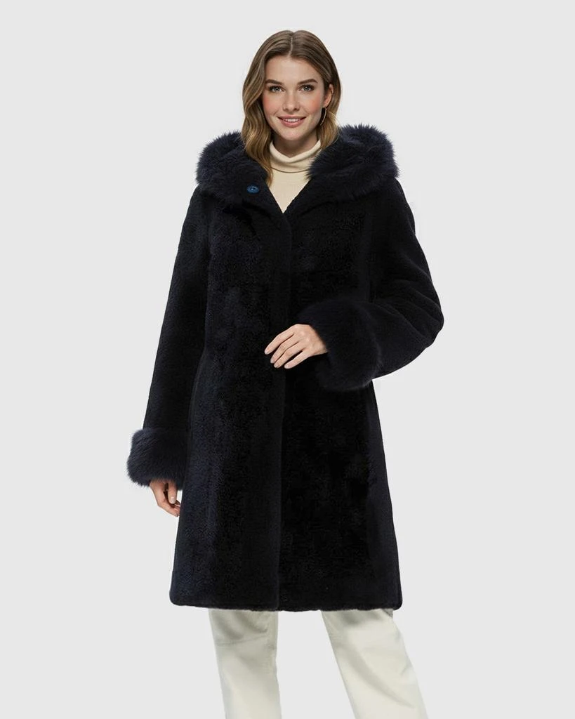 Gorski SHEARED CASHMERE GOAT PARKA WITH CASHMERE GOAT HOOD TRIM
CUFFS