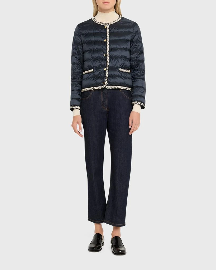 Max Mara Quilted Braid-Trim Puffer Coat 2