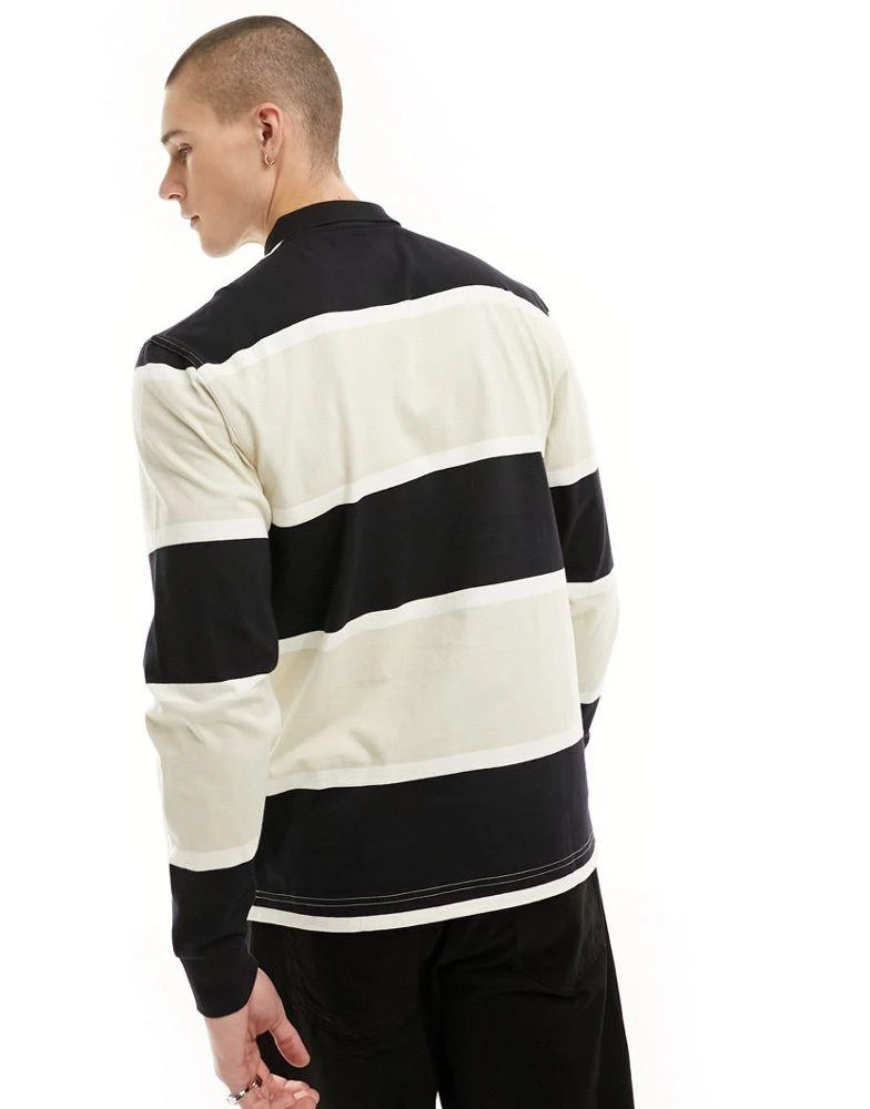 Fred Perry Fred Perry bold stripe polo in black 2