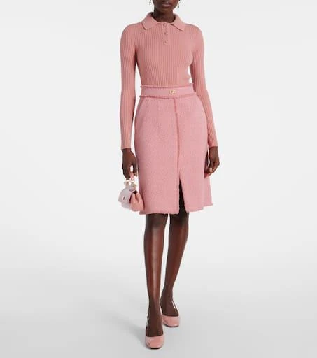 Dolce 
Gabbana Ribbed-knit wool-blend polo sweater 2