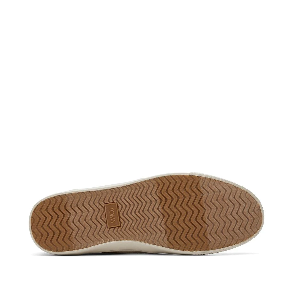 TOMS Shoes Carlo Cream Heritage Canvas Lace-Up Sneaker 5