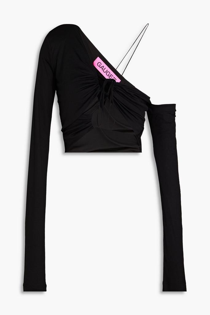 GAUGE81 Itea asymmetric cropped modal top