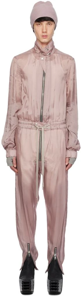 Rick Owens Pink Flightsuit Jumpsuit