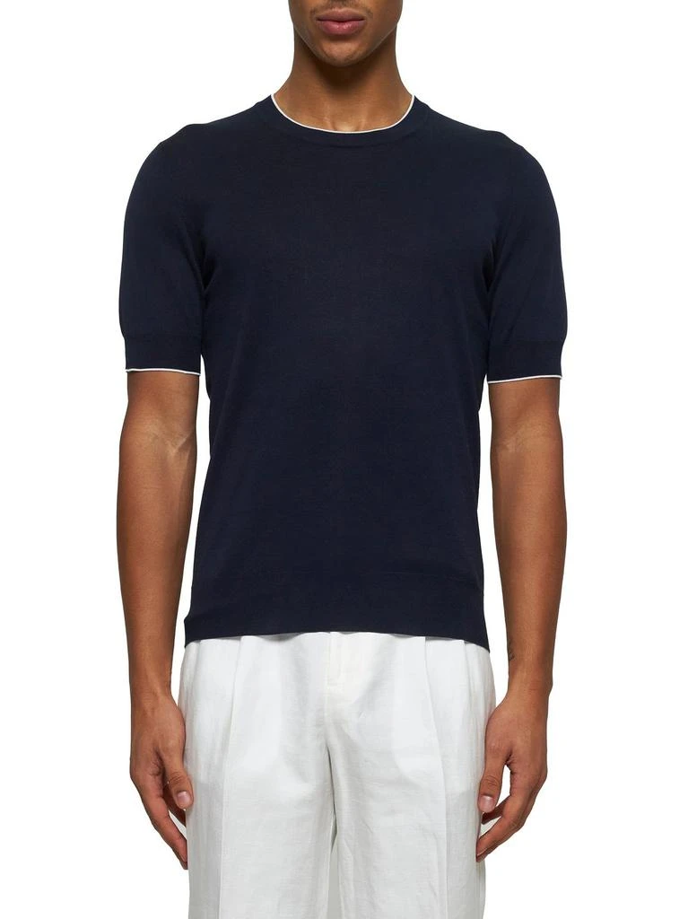 Brunello Cucinelli Brunello Cucinelli Short Sleeved Ribbed Jumper 2