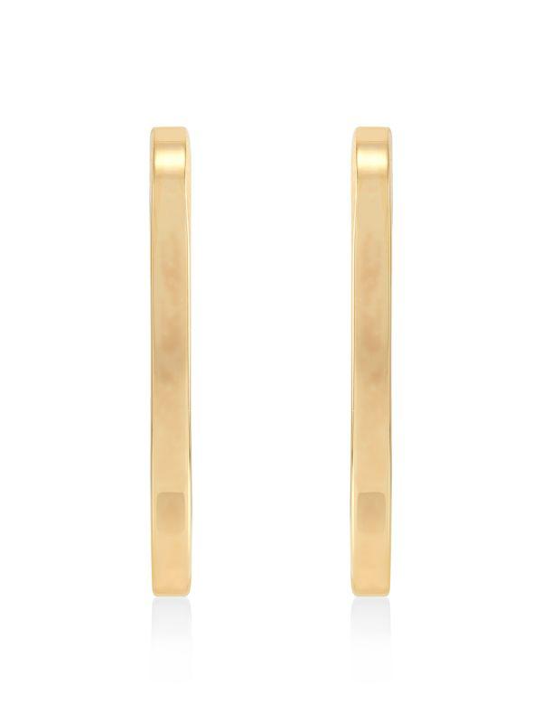 Saks Fifth Avenue 18K Goldplated Sterling Silver Three-Quarter Hoop Earrings