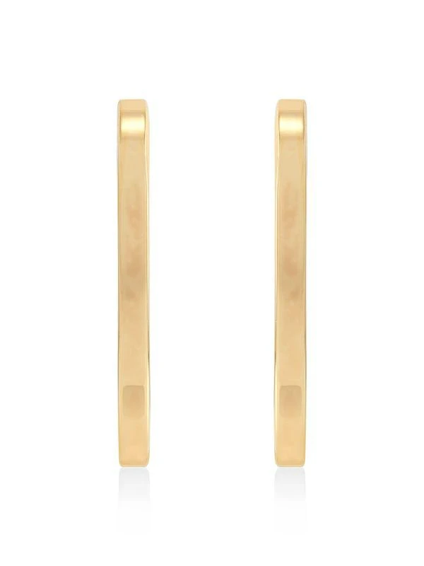 Saks Fifth Avenue 18K Goldplated Sterling Silver Three-Quarter Hoop Earrings 2