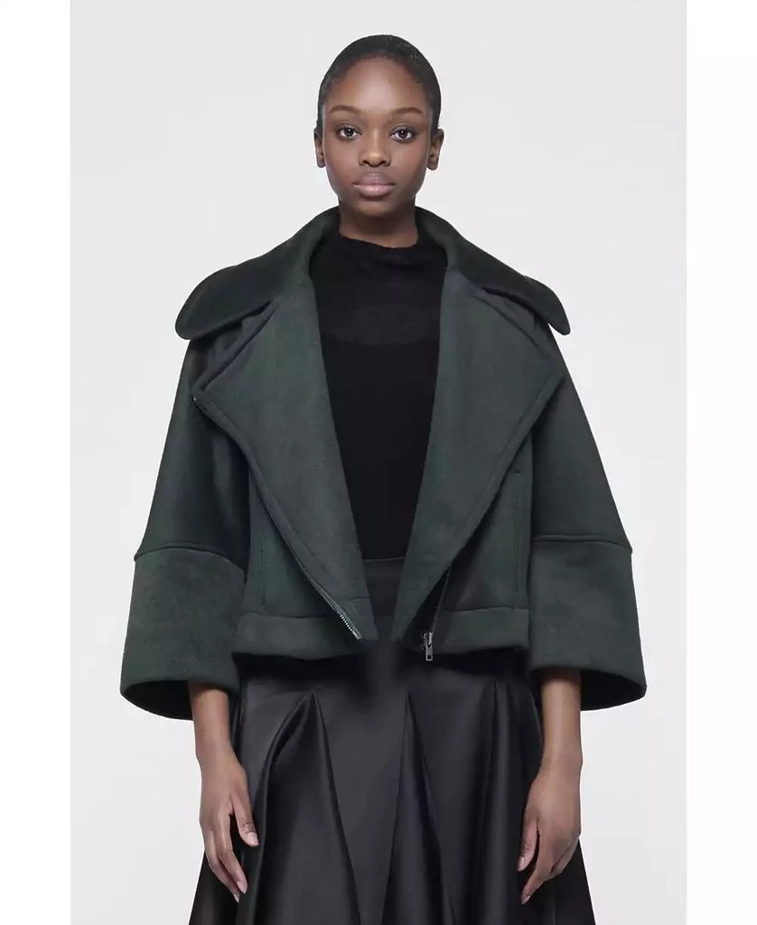 Leem Women
s Boxy Biker Jacket