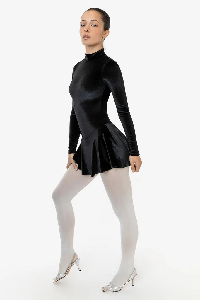 Los Angeles Apparel VVT410 - Velvet Long Sleeve Mockneck Skirted Leotard 22