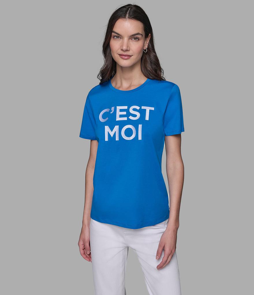 Karl Lagerfeld Paris CEST MOI LOGO TEE MERCERIZED