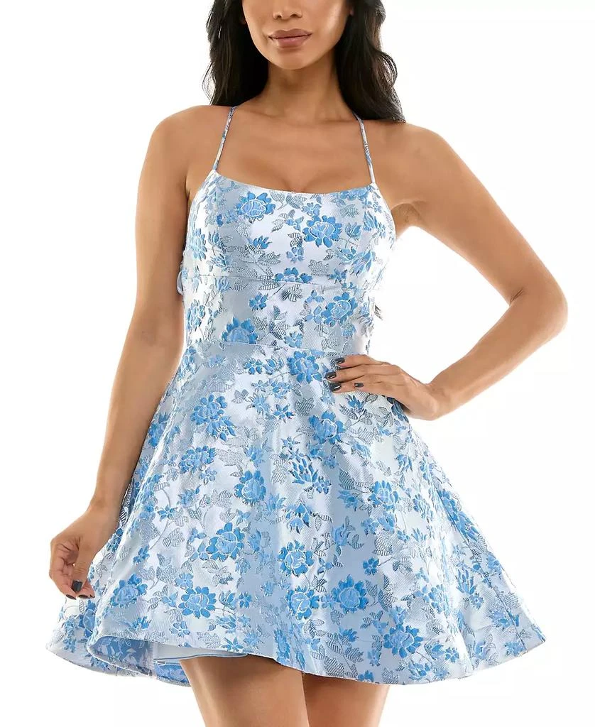 B Darlin Juniors' Lace-Up A-Line Dress 1