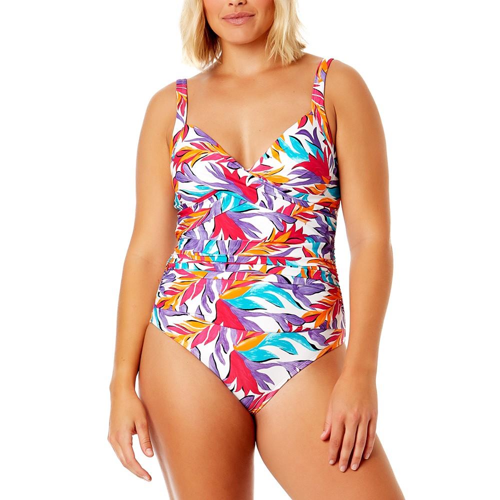 Anne Cole Women's Tropical-Print One-Piece Swimsuit