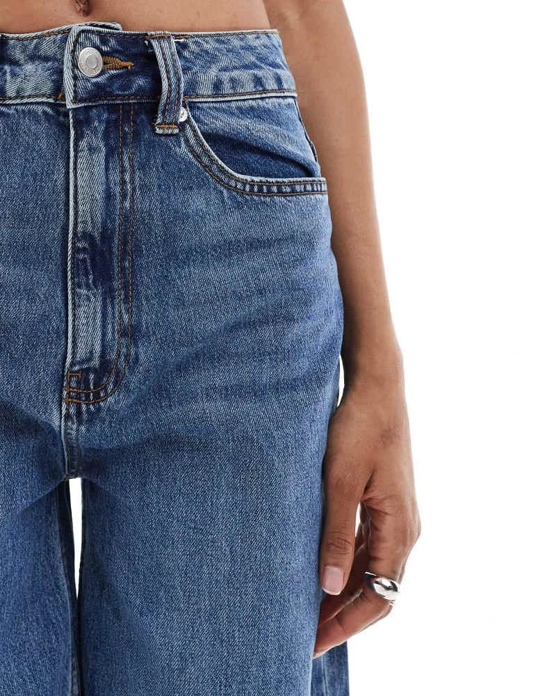 ASOS ASOS DESIGN Tall wide leg jean in mid blue - MBLUE 2