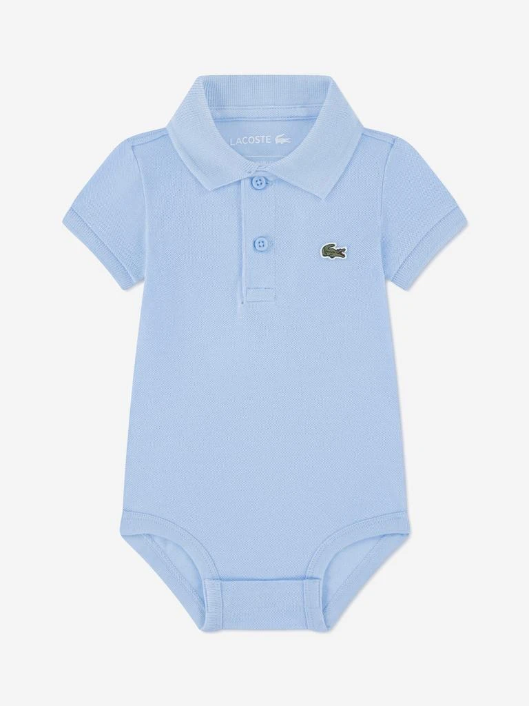 Lacoste Lacoste Baby Boys Pique Bodysuit in Blue