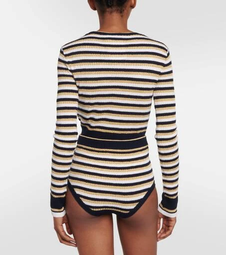 Valentino Roman Stud striped wool shorts 3