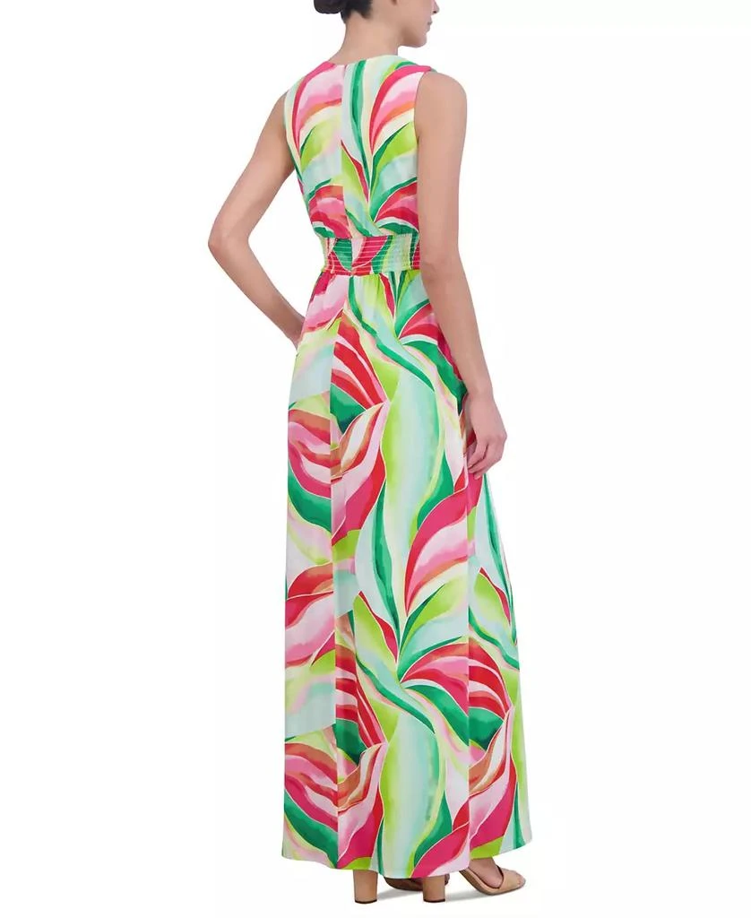 Jessica Howard Women's Sleeveless V-Neck Knot-Front Maxi Dress 3