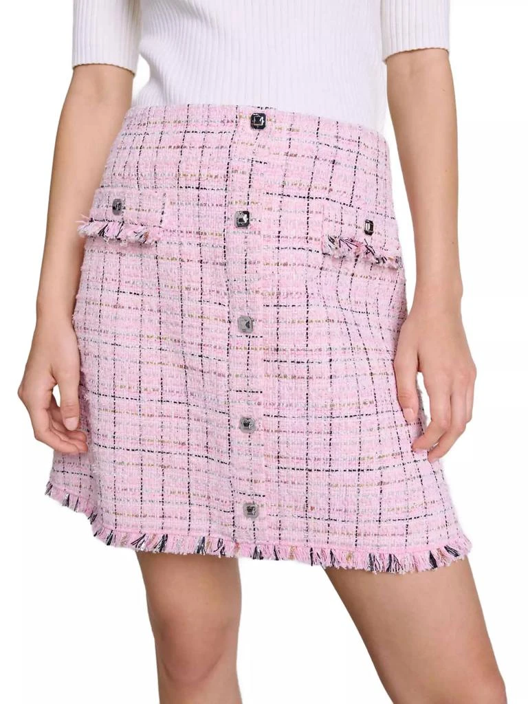 Maje Tweed Skirt with Belt 7