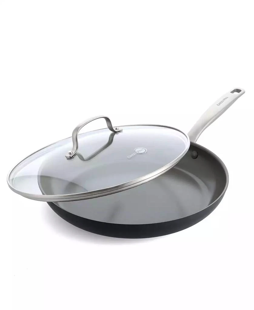Greenpan Chatham Hard Anodized Ceramic Nonstick 12" Frying Pan with Lid 1