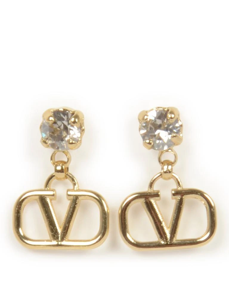 Valentino Valentino VLogo Signature Embellished Drop Earrings 1