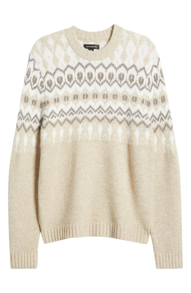 Treasure & Bond Fair Isle Jacquard Crewneck Sweater 5