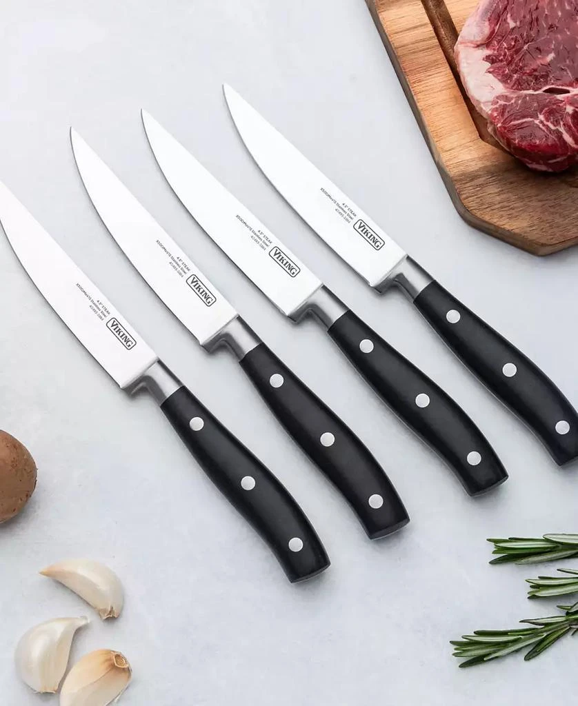 VIKING Stainless Steel 4-Pc. Steak Knife Set 3