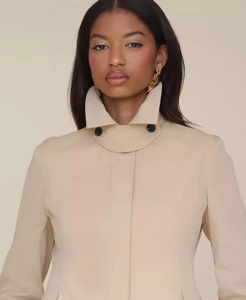 Avec Les Filles Women's Peplum Cropped Trench Coat 5