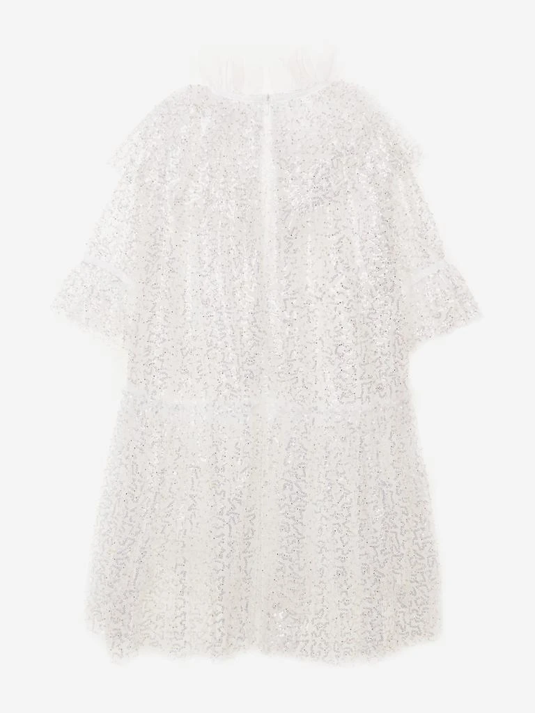 BCBG BCBG Girls Sequin Tulle Dress in White 3